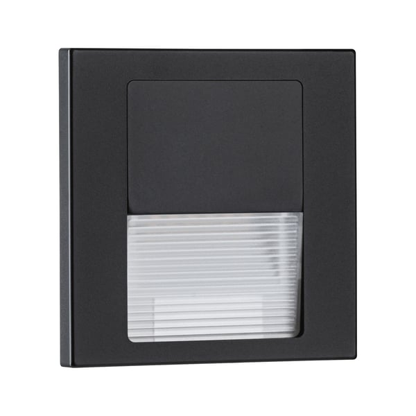VÄGG EBL SET 1X1W LED / PAULMA TSARO KANTIG SVART 80001