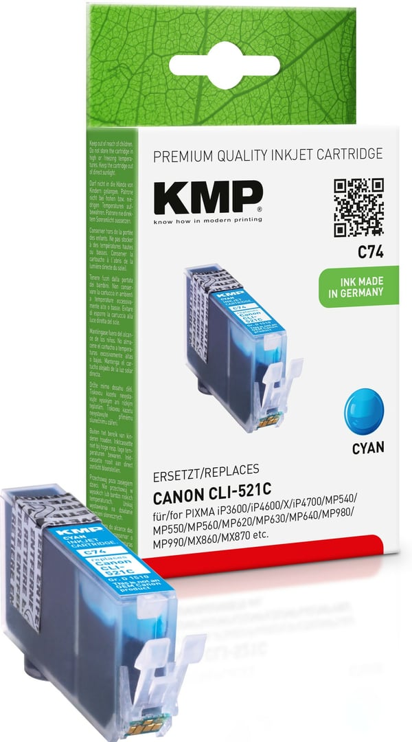 KMP C74 blækpatron 1 stk Blå