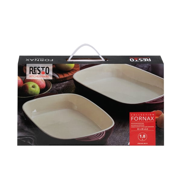 Resto Kitchenware 96112 bageplade 1,8 L Rektangulær Keramisk Gryde bradepande