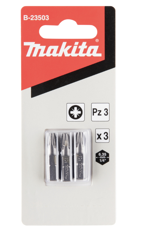 Makita B-23503 skruetrækker bit 3 stk