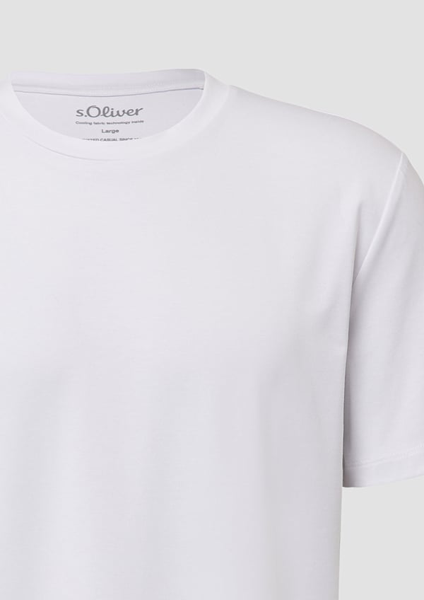 Miniatyrbillede 3 af 7: s.Oliver 2175058.0100.3XL skjorte & top T-shirt Crew neck Kort ærme Bomuld, Elastin, Polyester