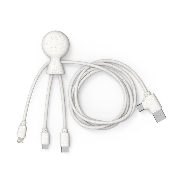 Xoopar XP71024.38LR kabel til mobiltelefon Hvid 1 m USB C + USB A Lightning + micro-USB B + USB C