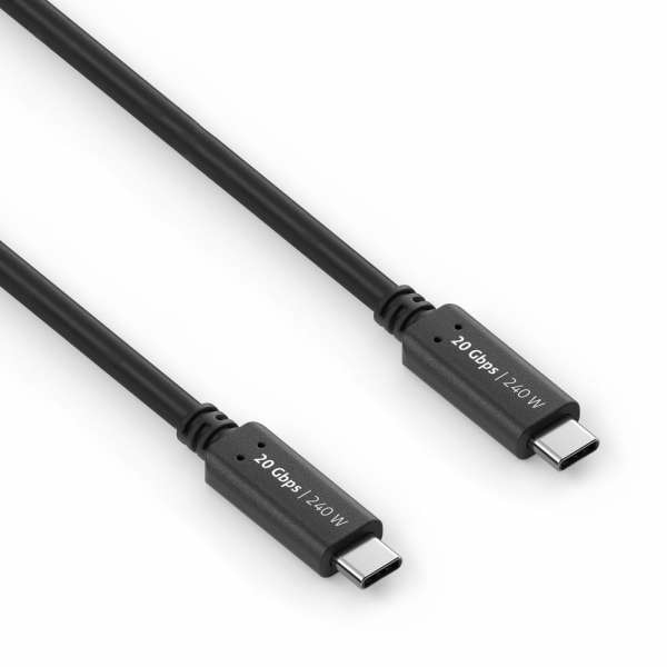PureLink IS2521-010 USB-kablar USB4 Gen 2x2 1 m USB C 20 Gbit/s Svart