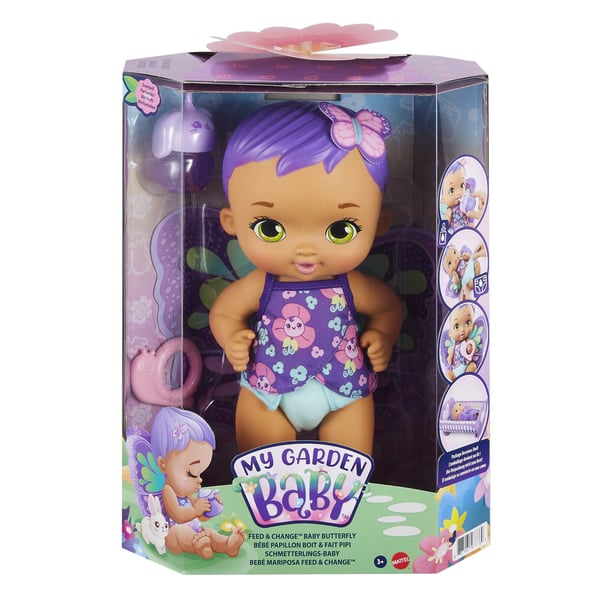 My Garden Baby FEED & CHANGE Baby Butterfly-docka