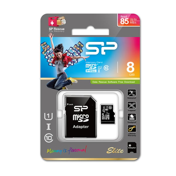 Silicon Power Elite 8GB microSDHC UHS-I Klasse 10