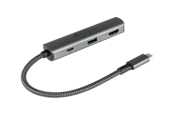 Pikkukuva 1 / 2: Alcasa HUB-C002A keskitin USB Type-C 5000 Mbit/s Antrasiitti