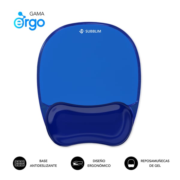 SUBBLIM Alfombrilla ERGO CRYSTAL FLEX MOUSE PAD DARK BLUE Blå