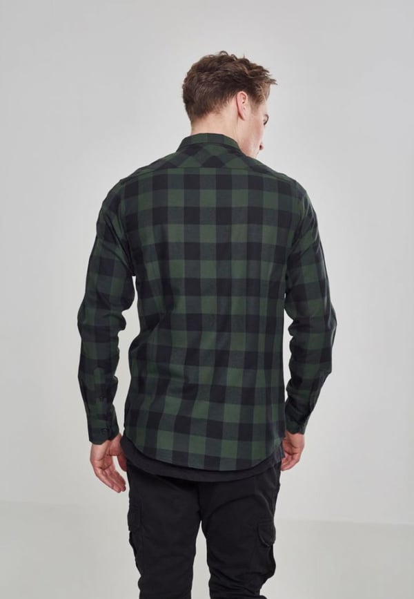 Miniatyrbillede 9 af 11: Urban Classics Checked Flanell Skjorte Langærmet Bomuld