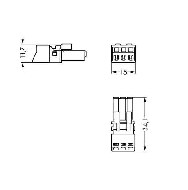 Wago 890-203 kabelsamler Sort