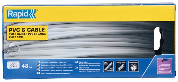 Miniatyrbild 6 av 7: Rapid 12 mm Limstavar - PVC & Kabel