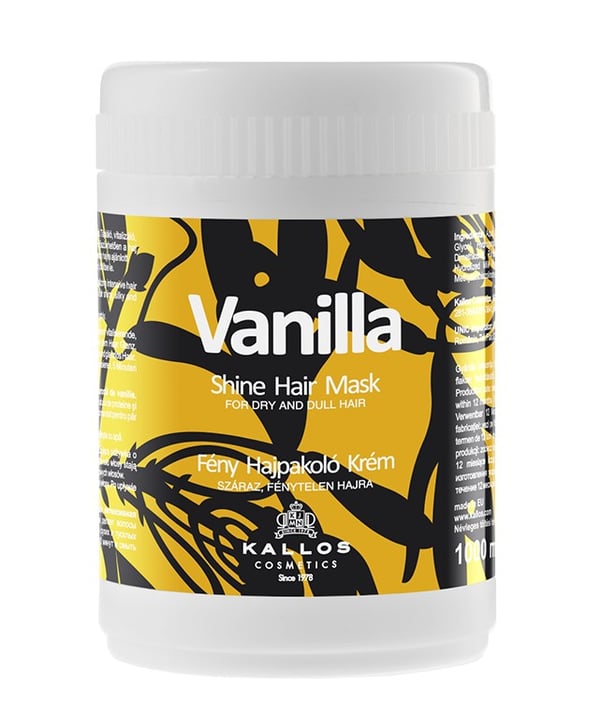 Kallos Vanilla Shine Hair Mask 1000ml hår maske Kvinder