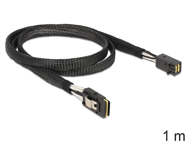 Miniatyrbillede 2 af 2: DeLOCK 83389 Serial Attached SCSI (SAS)-kabel 1 m Sort
