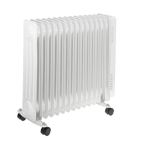 Adler AD 7819 varmeapparat Indendørs Hvid 2500 W Olie elektrisk områdevarmer