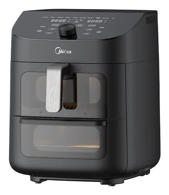 Midea MAD1100DADK frituregryde Dobbelt 11 L Enkeltstående 1700 W Varmluftsteger Sort