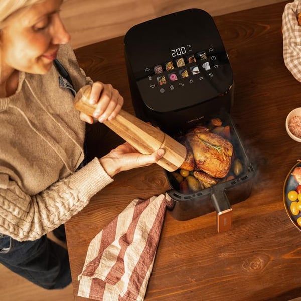Miniatyrbild 3 av 12: Cecotec Cecofry&Grill Smokin' 4500 Single 4,5 l 1900 W Varmluftsfritös Svart, Brun