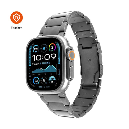 FIXED Titanium Strap Hihna Musta Titaani, Ruostumaton teräs