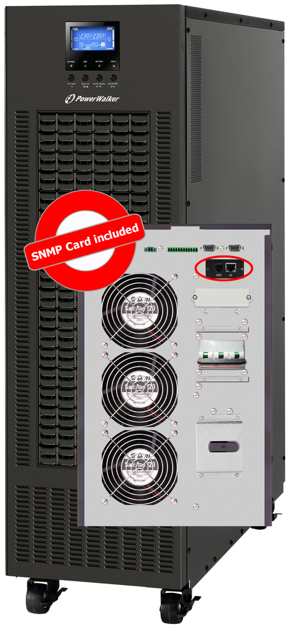 PowerWalker VFI 20K CPG PF1 3/3 BX UPS-enhed Dobbeltkonvertering (online) 20 kVA 20000 W