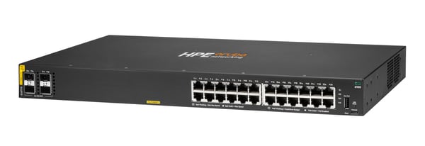 Miniatyrbild 3 av 3: HPE Aruba Networking CX 6100 24G Class4 PoE 4SFP+ 370W Switch hanterad L3 Gigabit Ethernet (10/100/1000) Strömförsörjning via Ethernet (PoE) stöd 1U Svart