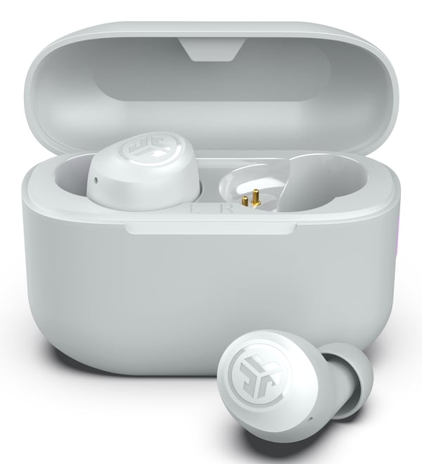 JLab Go Pop+ Kuulokkeet True Wireless Stereo (TWS) In-ear Puhelut/Musiikki/Urheilu/Päivittäinen Bluetooth Valkoinen