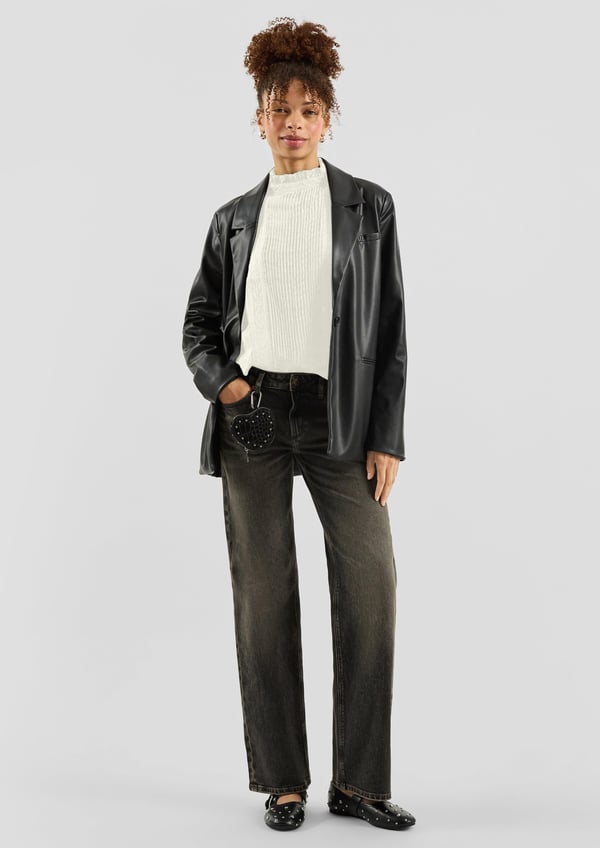 s.Oliver 2174141.0200.36 skjorta och topp Blus Långärmad Polyester