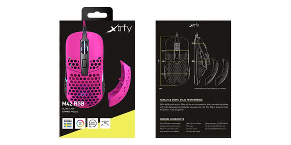 Miniatyrbillede 7 af 10: CHERRY XTRFY M42 RGB mus Spil Ambidextrous USB Type-A Optisk 16000 dpi