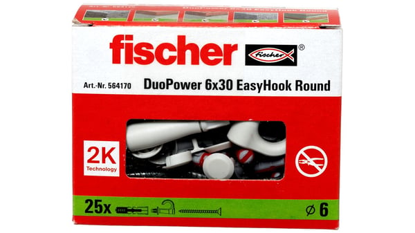 Pikkukuva 11 / 13: Fischer 564170 ruuviankkuri ja seinätulppa 25 kpl Ruuvikoukku- ja ankkurisarja