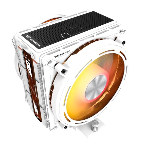 Miniatyrbillede 1 af 10: darkFlash DS-E400PLUS-W-HQ1 Computerkølesystem Processor Luftkøler 12 cm Hvid 1 stk