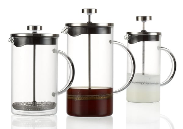 Ritzenhoff & Breker Rio Stempelkande 0,8 L Sort, Sølv, Transparent