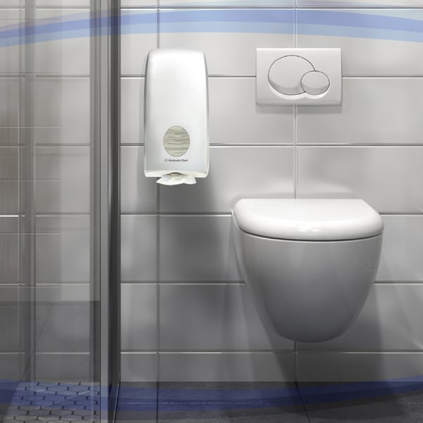 Miniatyrbillede 3 af 6: Kimberly Clark 6946 dispenser til toiletpapir Hvid Plast Bulkemballage toiletpapirholder