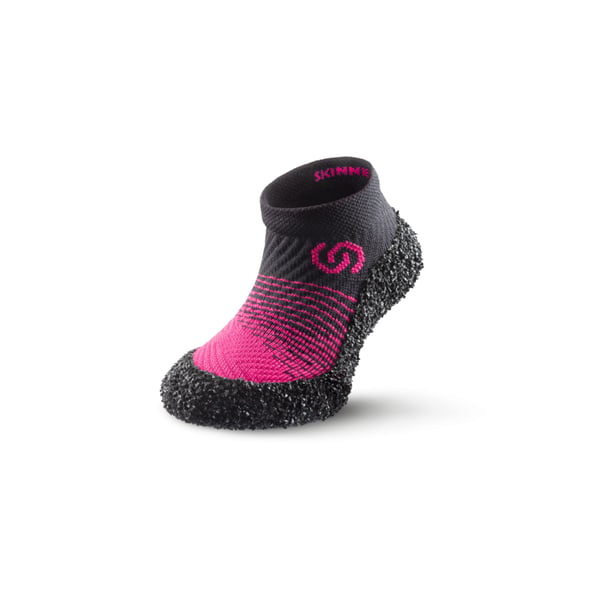 Skinners Technologies Kids line 2.0 Unisex Crew sokker Sort, Rose 1 Par