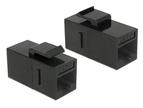 Delock Keystone -moduuli RJ45-naaras > RJ45-naaras Cat.6 UTP musta (86381)