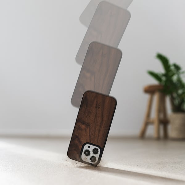 Miniatyrbild 7 av 8: Woodcessories Bumper MagSafe mobiltelefonfodral 17 cm (6.68") Mobilskal Valnöt