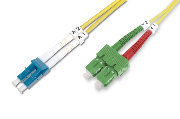 DIGITUS Fiber Optic Singlemode Patchkabel SC (APC) till LC (PC)