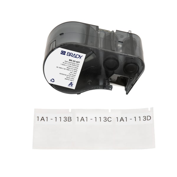 Brady 170866 kabelmarkering Sort, Hvid Vinyl 180 stk