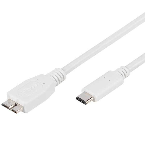 Miniatyrbillede 1 af 2: Vivanco USB type-C, 1m USB-kabel USB 3.2 Gen 1 (3.1 Gen 1) USB C Micro-USB B Hvid