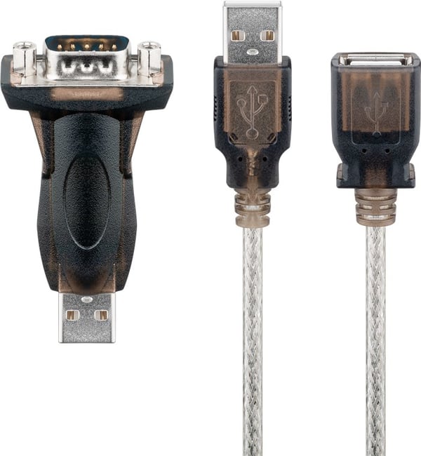 Goobay 95436 seriella kablar Transparent 1,5 m USB Type-A RS-232