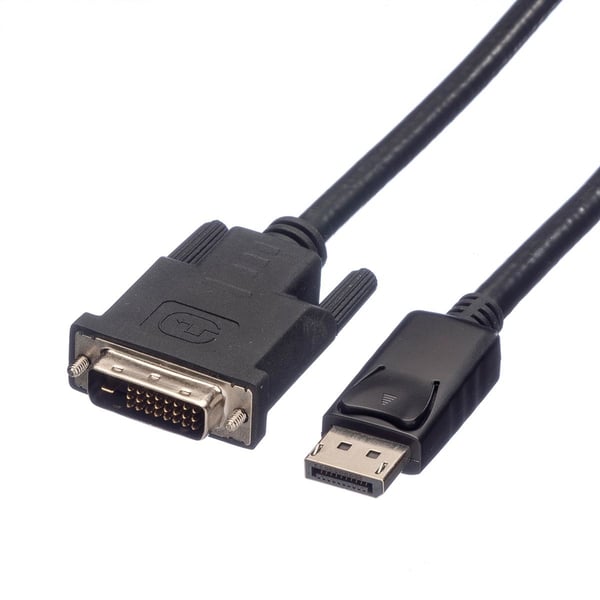 Miniatyrbillede 1 af 2: ROLINE 11.04.5772 videokabel adapter 2 m DisplayPort DVI Sort
