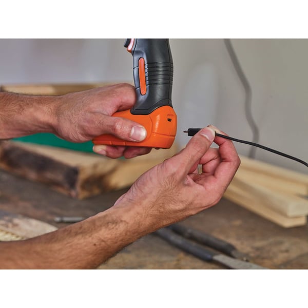 Miniatyrbild 11 av 12: Black & Decker BDCD8-QW borr utan nyckel Svart, Orange