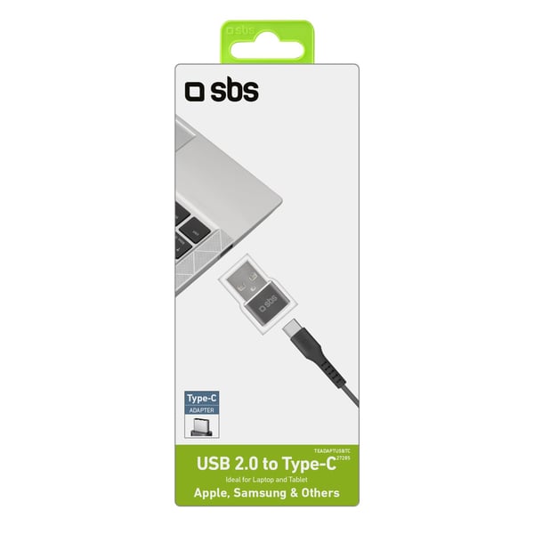 Miniatyrbild 2 av 3: SBS TEADAPTUSBTC kabelomvandlare (hane/hona) USB Type-A USB Type-C Svart