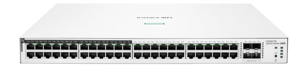 HPE Aruba Networking Networking Instant On Switch 48p Gigabit CL4 PoE 4p SFP 370W 1830 Administreret L2 Gigabit Ethernet (10/100/1000) Strøm over Ethernet (PoE) 1U