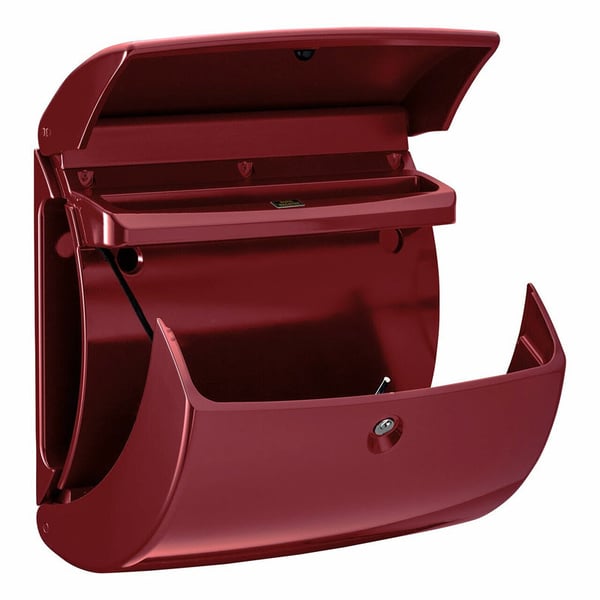 Miniatyrbillede 5 af 8: BURG-WÄCHTER PIANO 886 Merlot postkasse Rød Vægmonteret postkasse Plast