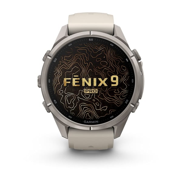 Pikkukuva 2 / 13: Garmin fēnix 9 Pro 3,3 cm (1.3") AMOLED 43 mm Digitaalinen 416 x 416 pikseliä Kosketusnäyttö Titaani Wi-Fi GPS (satelliitti)