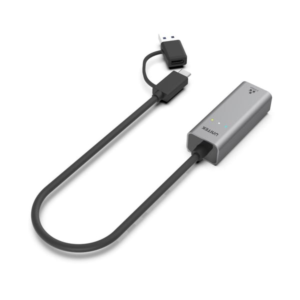 UNITEK U1313C kannettavien tietokoneiden telakka ja porttitoistin Langallinen USB 3.2 Gen 1 (3.1 Gen 1) Type-A + Type-C Harmaa