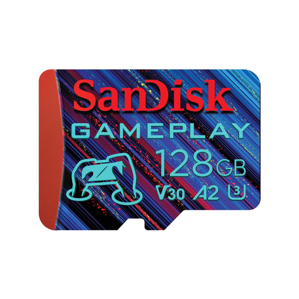 SanDisk GamePlay microSDXC UHS-I Hukommelseskort 128 GB 190/130 MB/s A2 V30 U3 Gaming (SDSQXAA-128G-GN6XN)