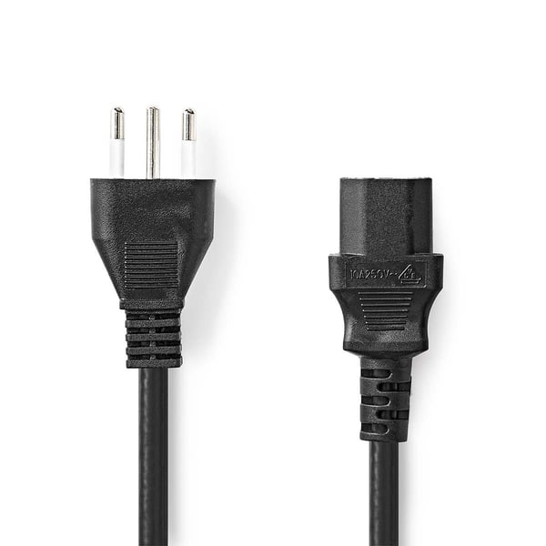 Nedis CEGL11300BK20 el-ledning Sort 2 m Strømstik type L IEC 320