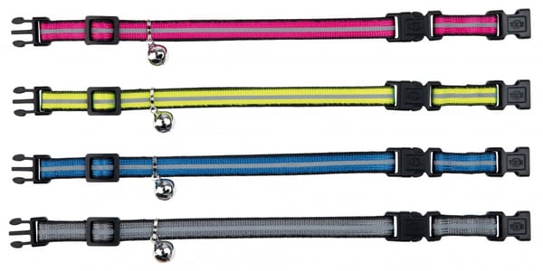 TRIXIE 41673 hunde- og kattehalsbånd Sort, Grå Nylon Kat Standardkrave