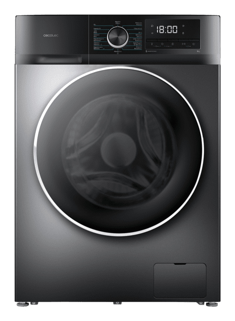Cecotec Bolero DressCode 9500 vaskemaskine Front-læsning 9 kg 1400 rpm Sort, Rustfrit stål