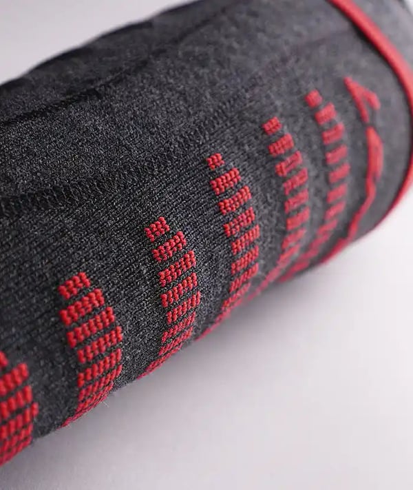 Miniatyrbillede 4 af 6: Lenz Heat Sock 5.1 Toe Cap Regular Fit Unisex Knæsokker Anthracit, Rød 1 Par