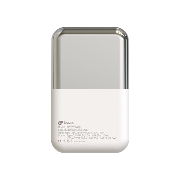 Leotec LEPOW22W10WS powerbank Lithium polymer (LiPo) Hvid