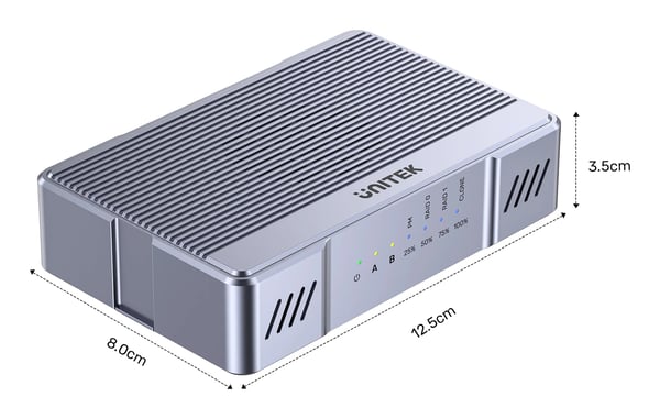 Unitek kabinet 2x M.2 20 Gb/s RAID0, RAID1 + kloning